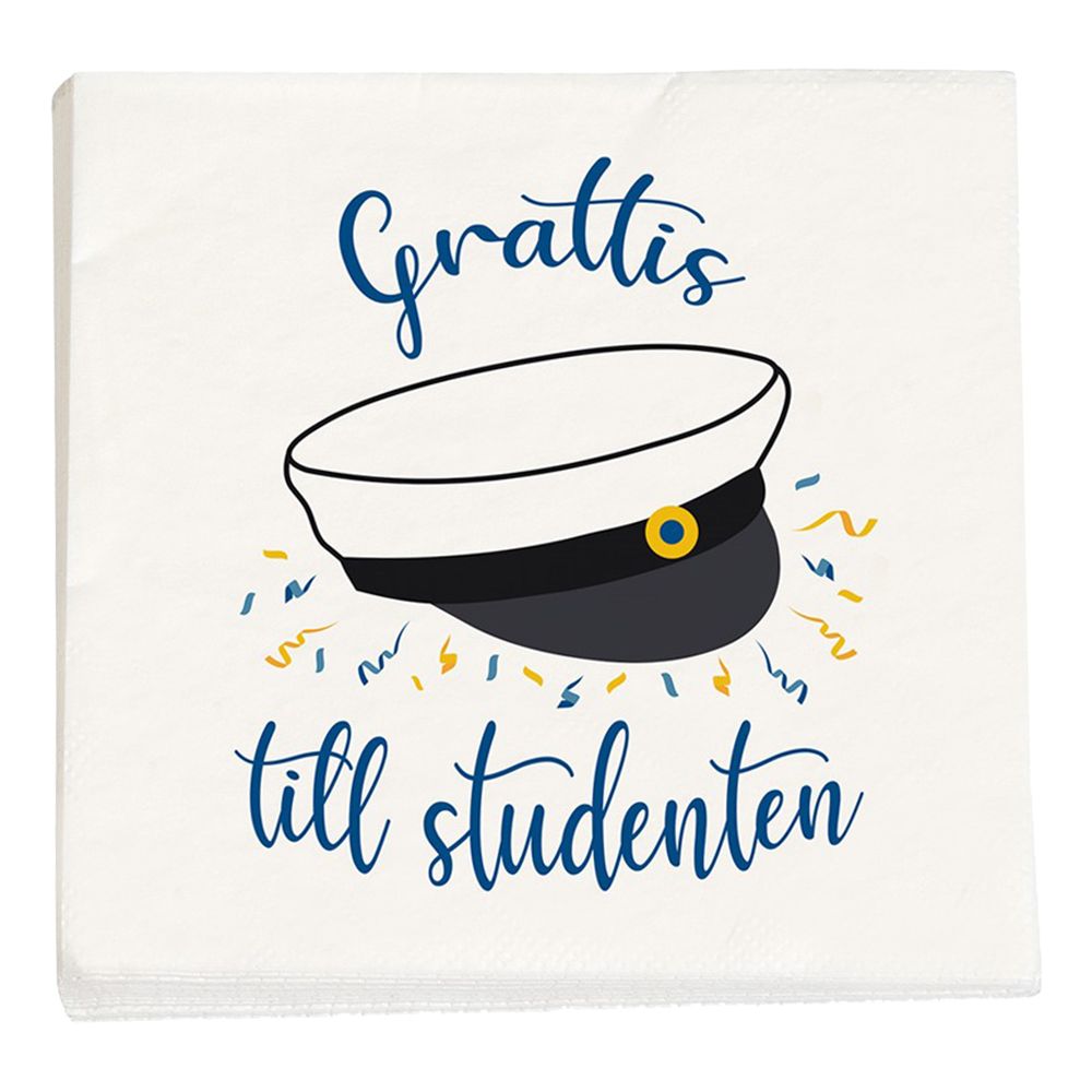 Kaffeservetter Grattis till Studenten