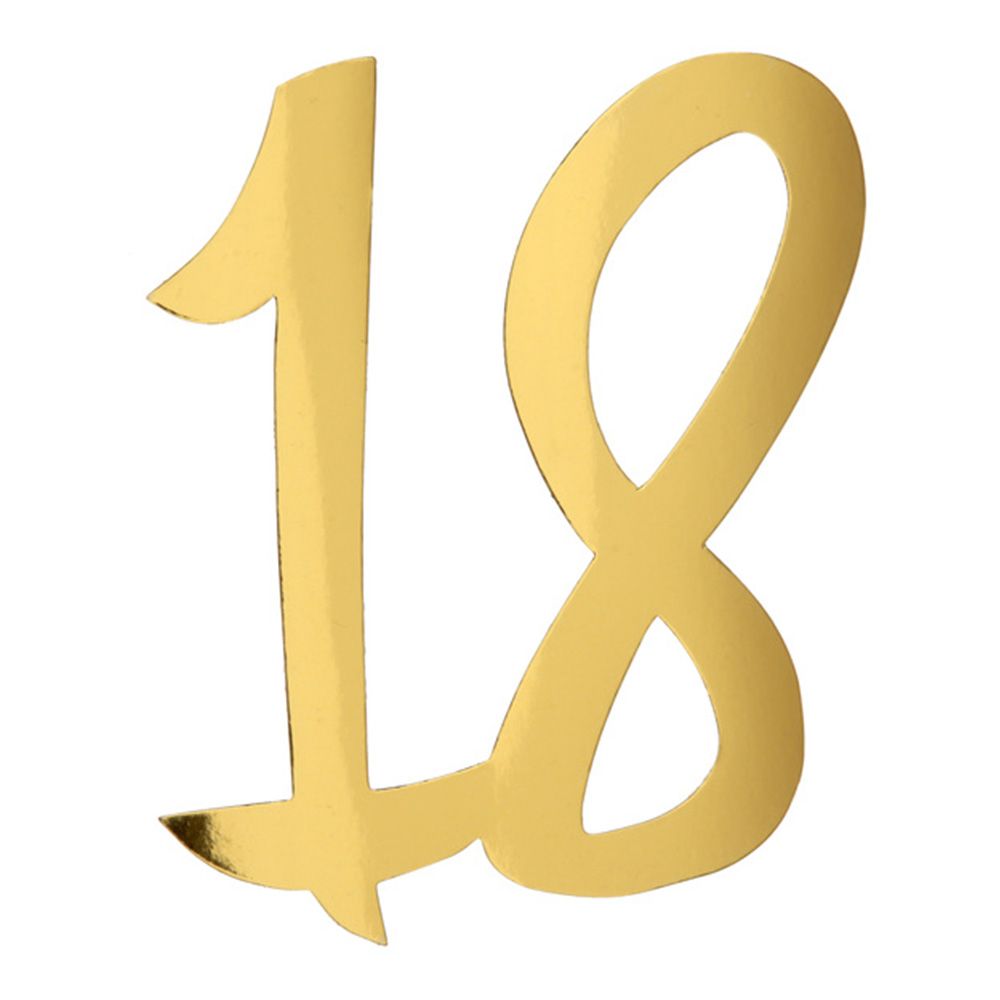 Papperssiffror Guld 18