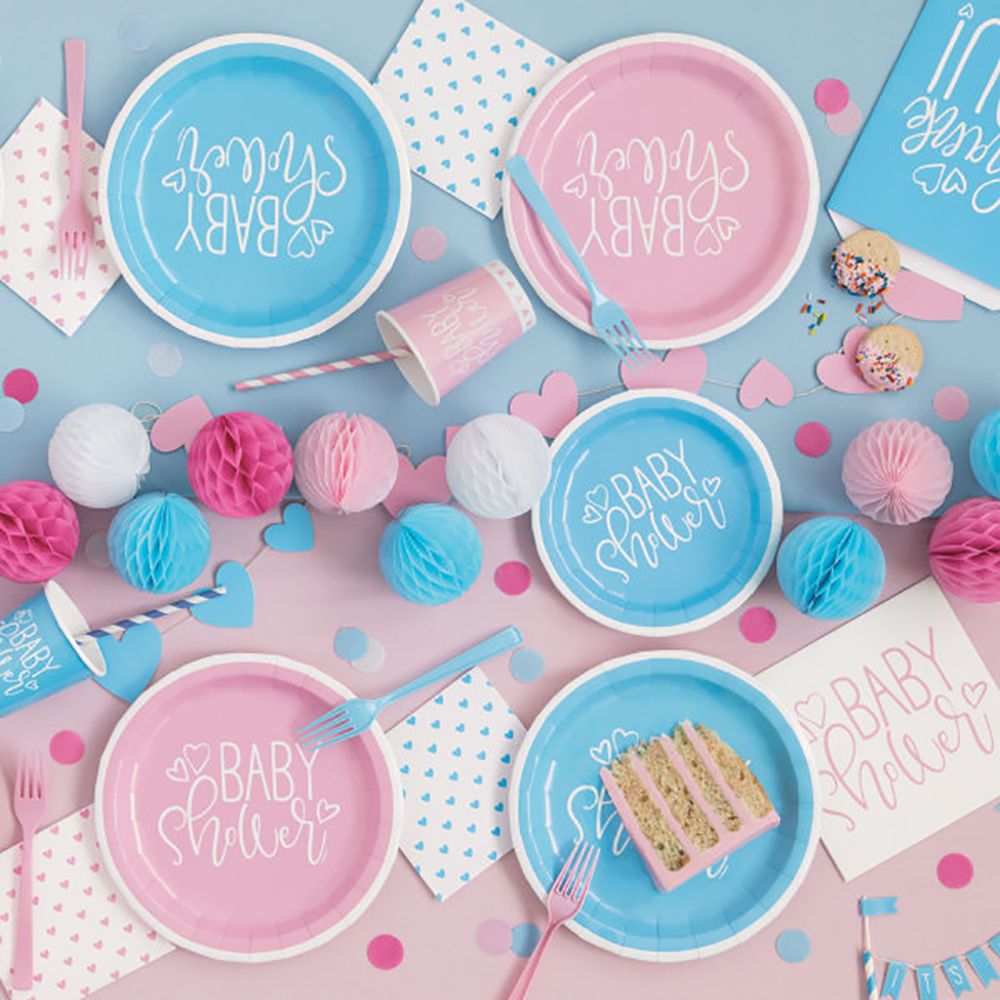 Pahvilautaset Baby Shower Sininen
