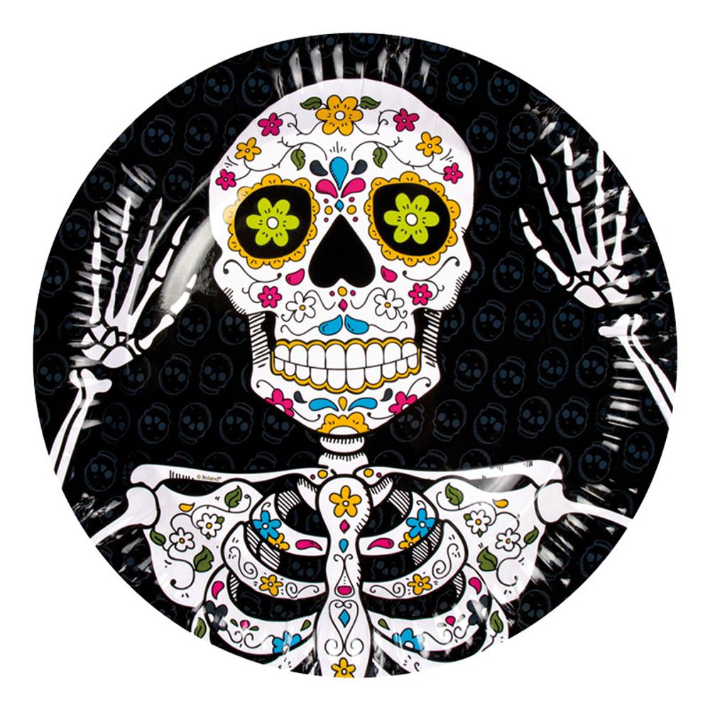 Papperstallrikar Dia de Los Muertos