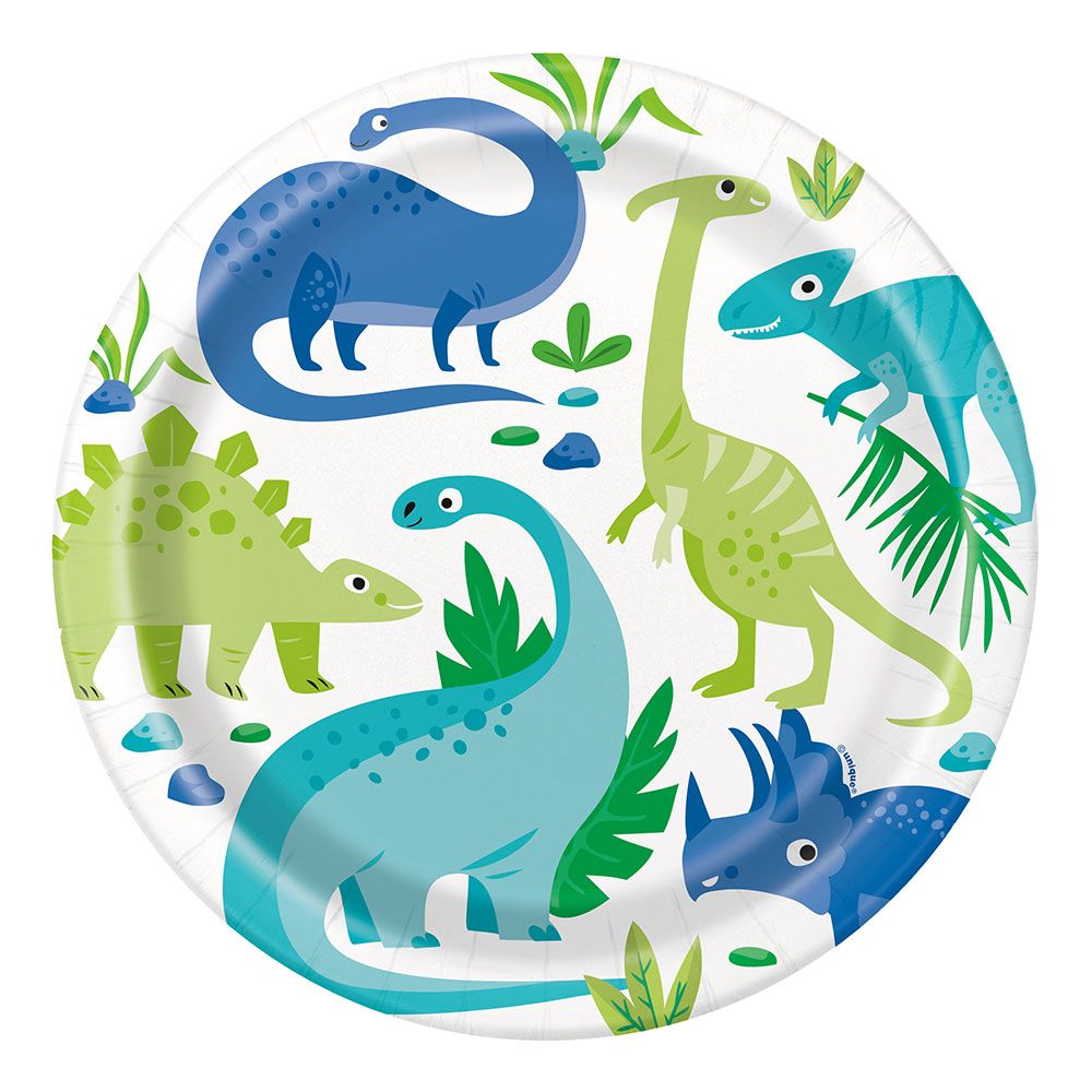 Papptallerkener Dinosaur