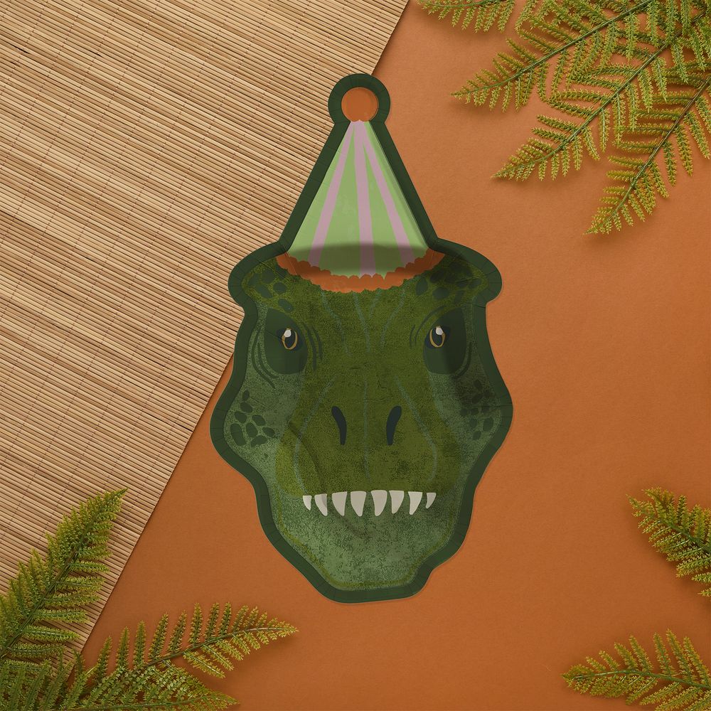 Paptallerkener Dinosaurer T-Rex