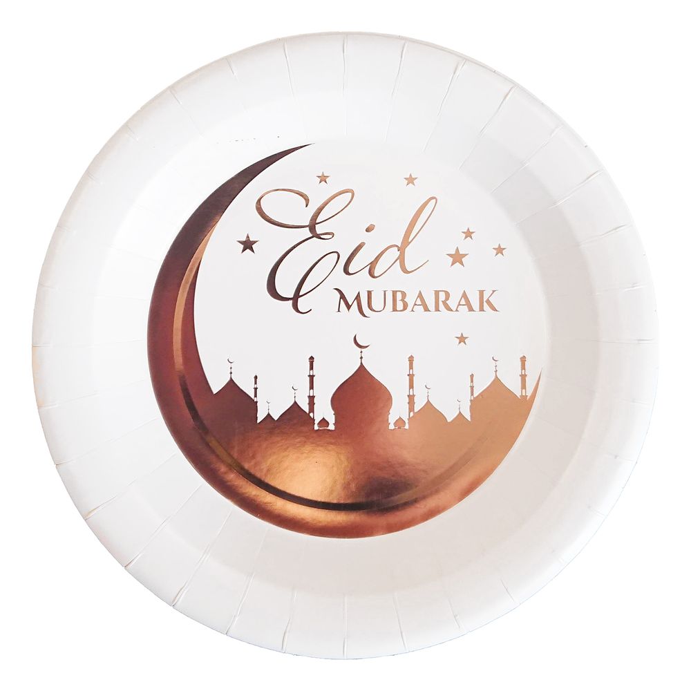 Pahvilautaset Eid Mubarak Ruusukulta