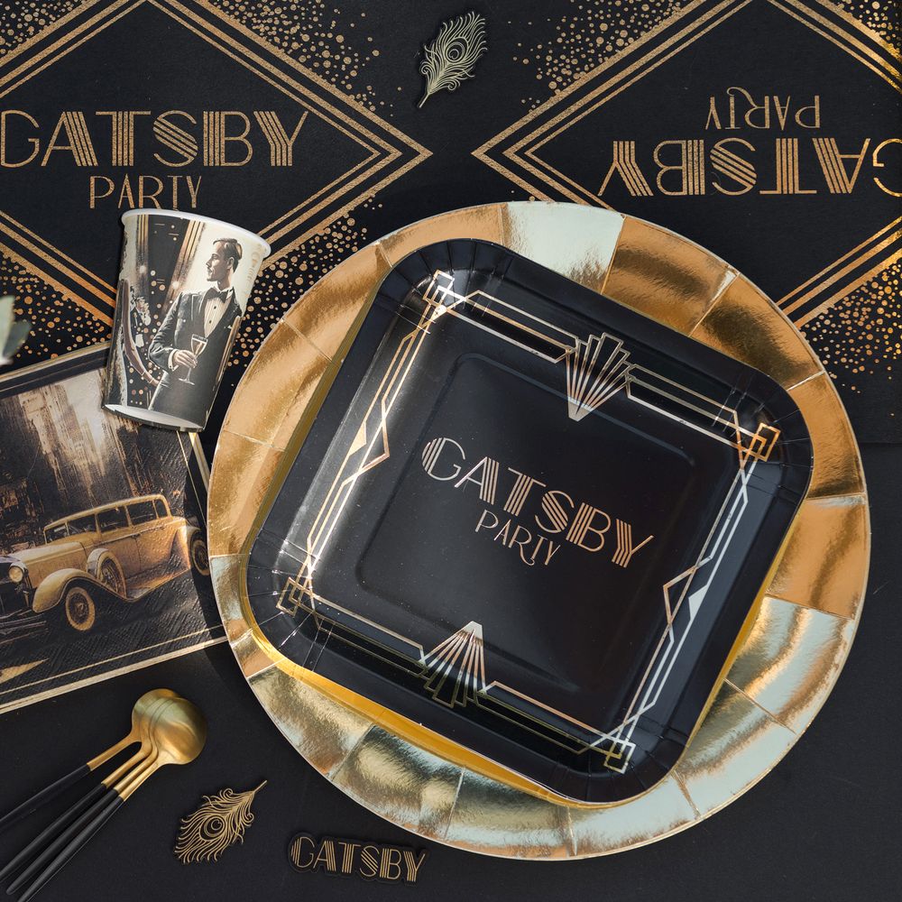 Paptallerkener Gatsby Noir