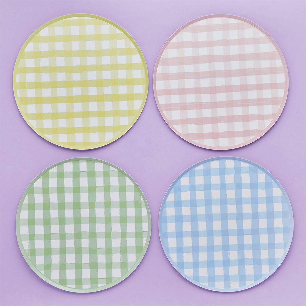 Papptallerken Gingham