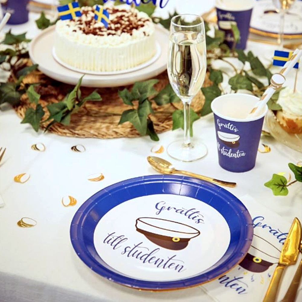 Papperstallrikar Grattis till Studenten