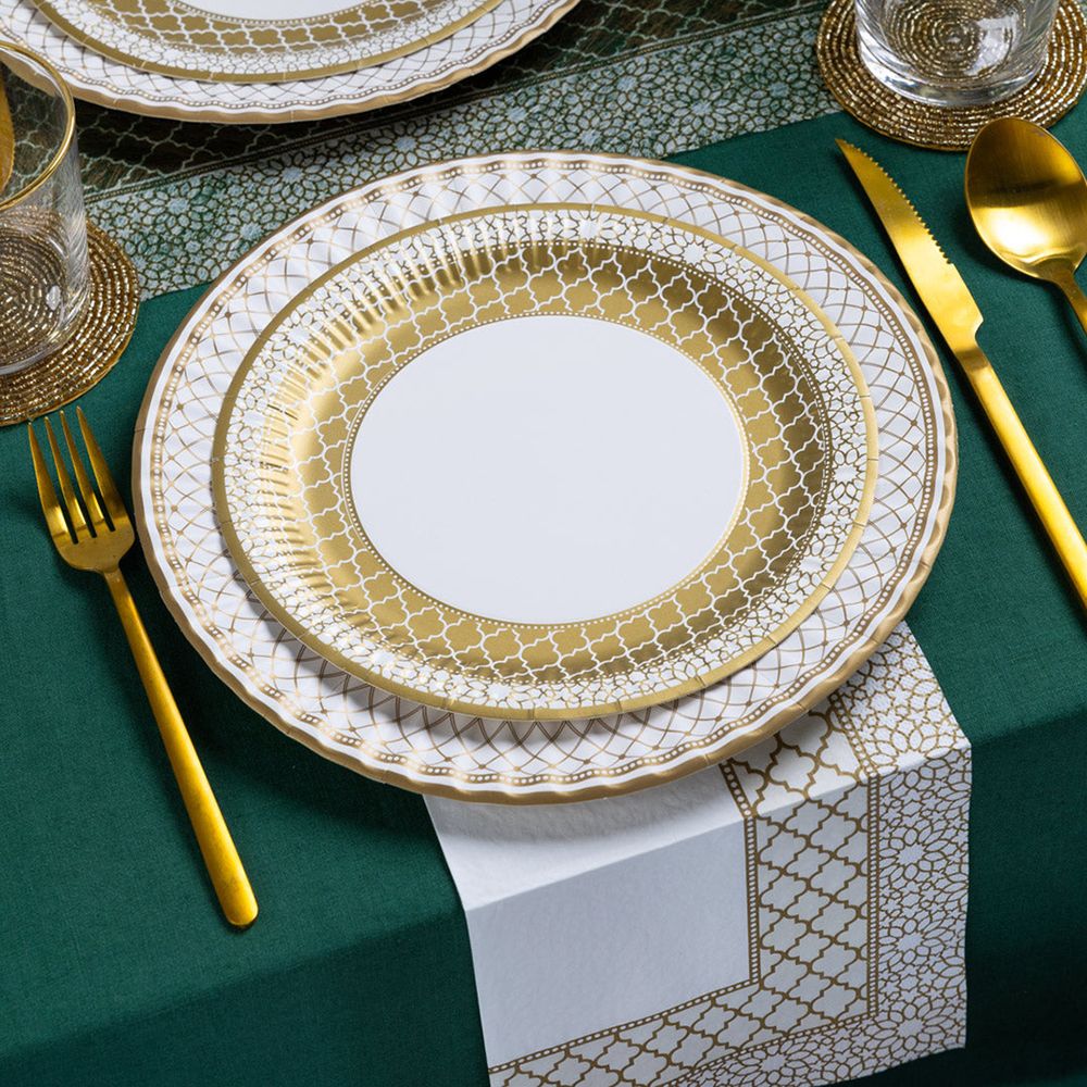 Paptallerkener Guld Ornament