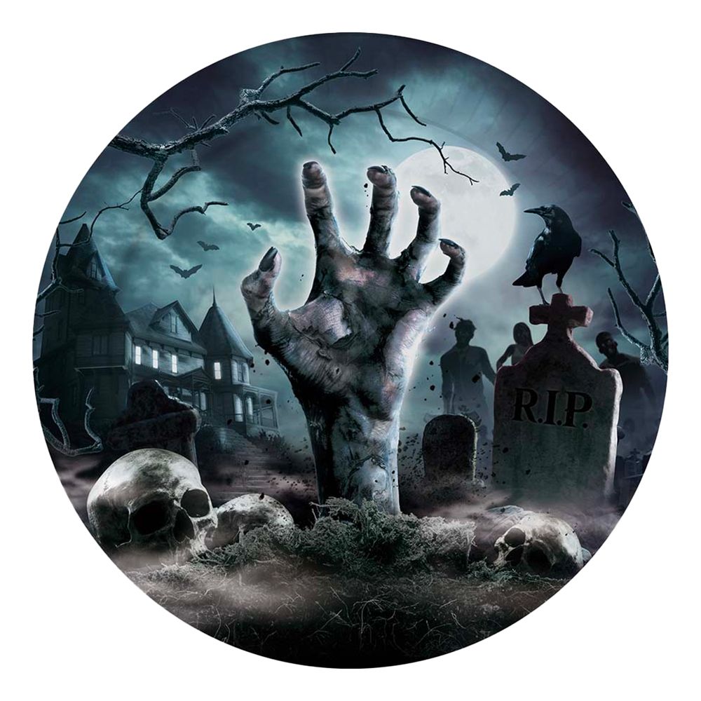 Papptallerkener Halloween Kirkegård