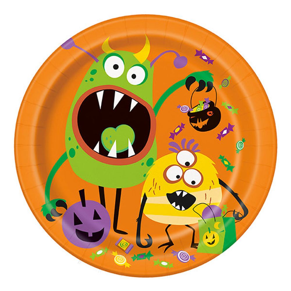 Papptallerkener Halloweenmonster