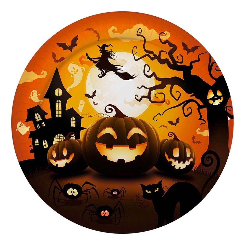 Paptallerkener Halloweengræskar