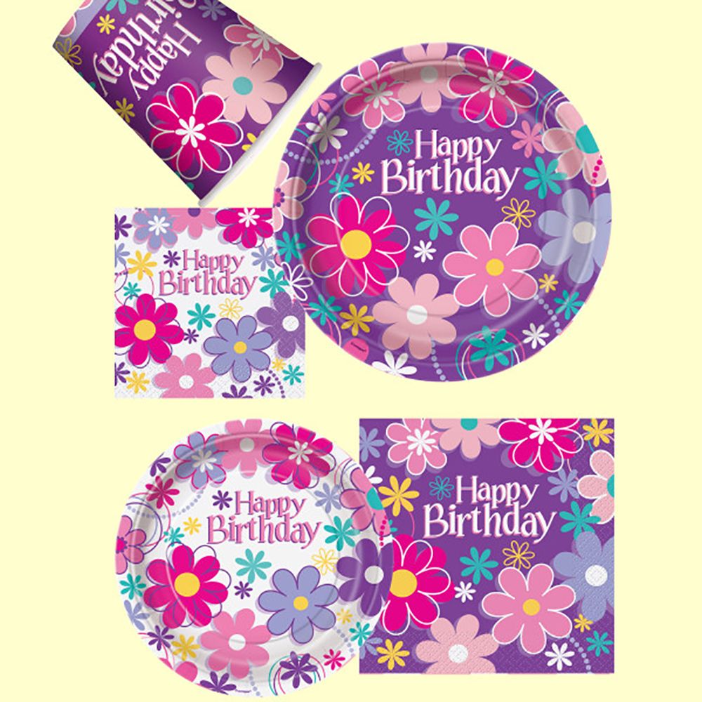 Paptallerkener Happy Birthday Lilla