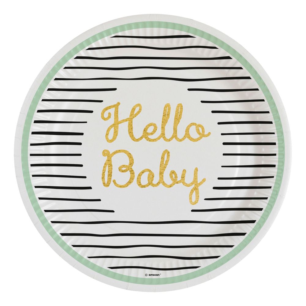 Papptallerken Hello Baby