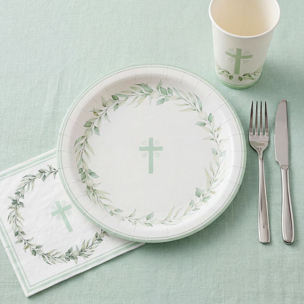 Vihreäristiset ristipahvilautaset