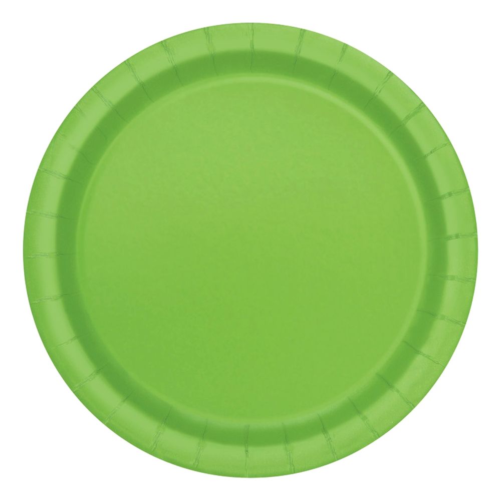Papperstallrikar Limegrön