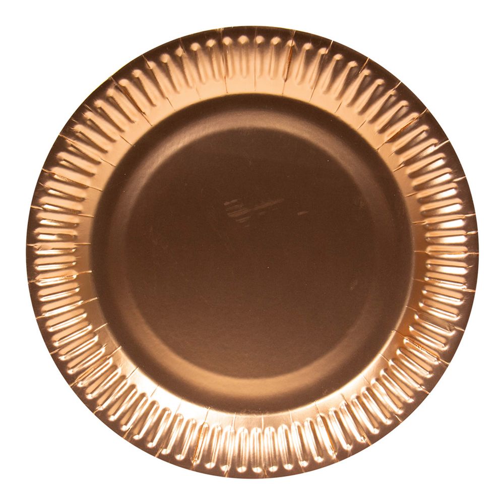 Paptallerkener Mat Roséguld