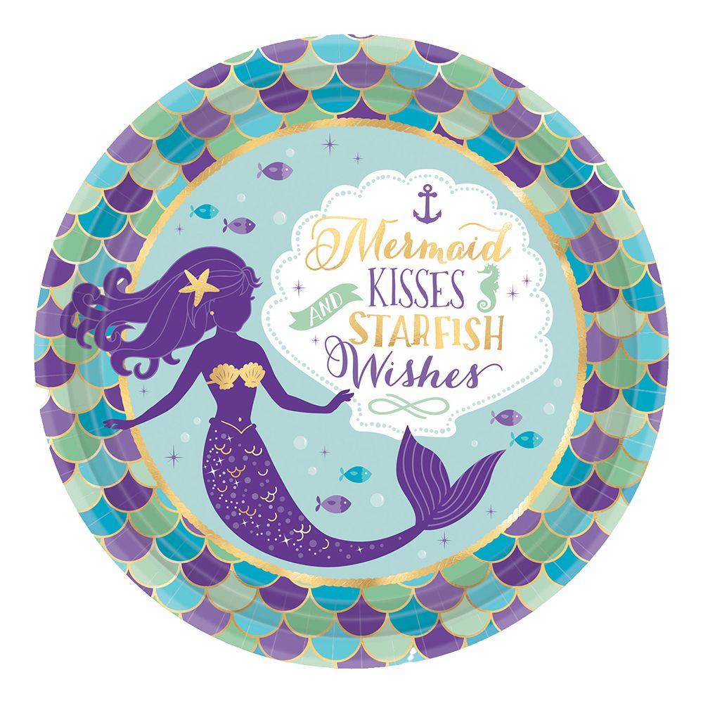 Papperstallrikar Mermaid Wishes