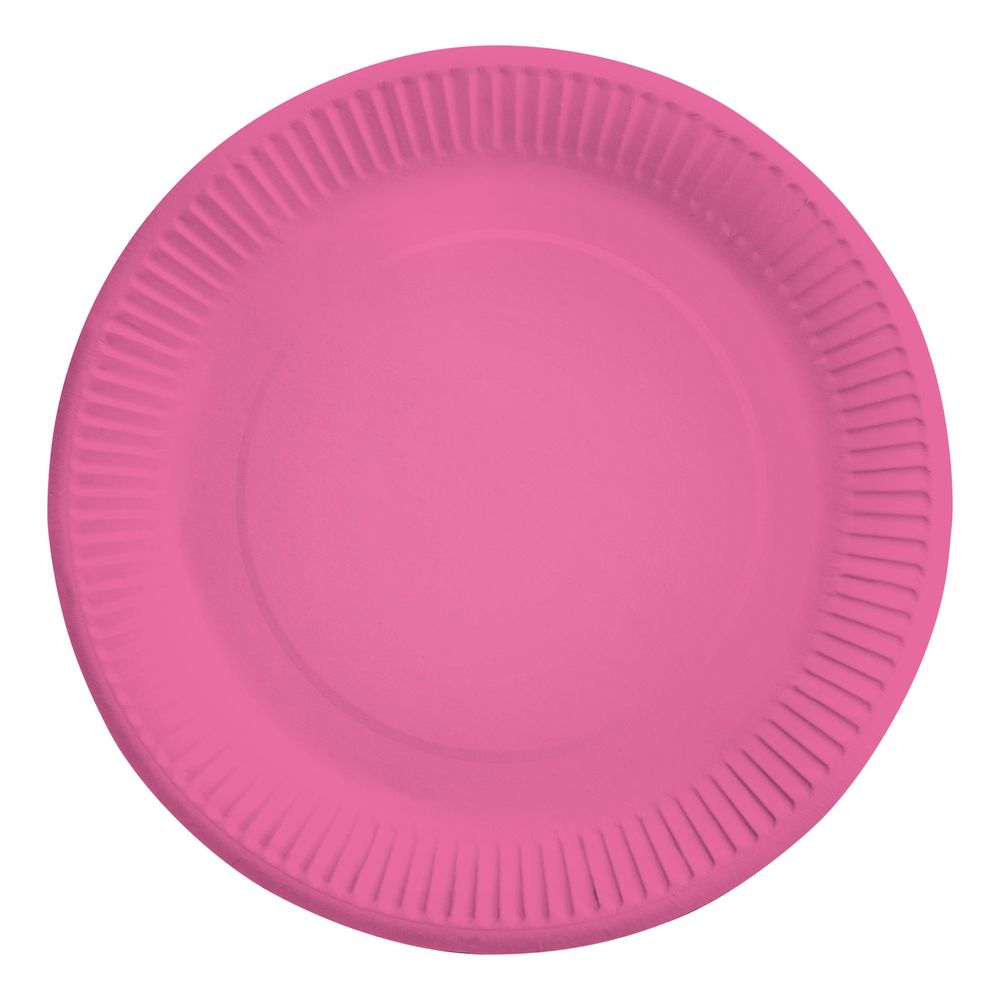 Papptallerkener Neonrosa