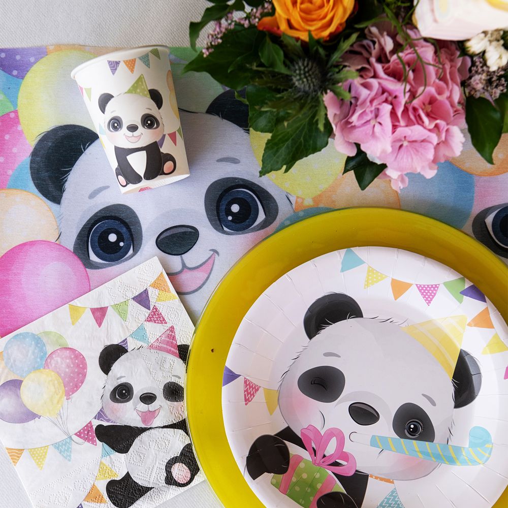 Papperstallrikar Panda Party