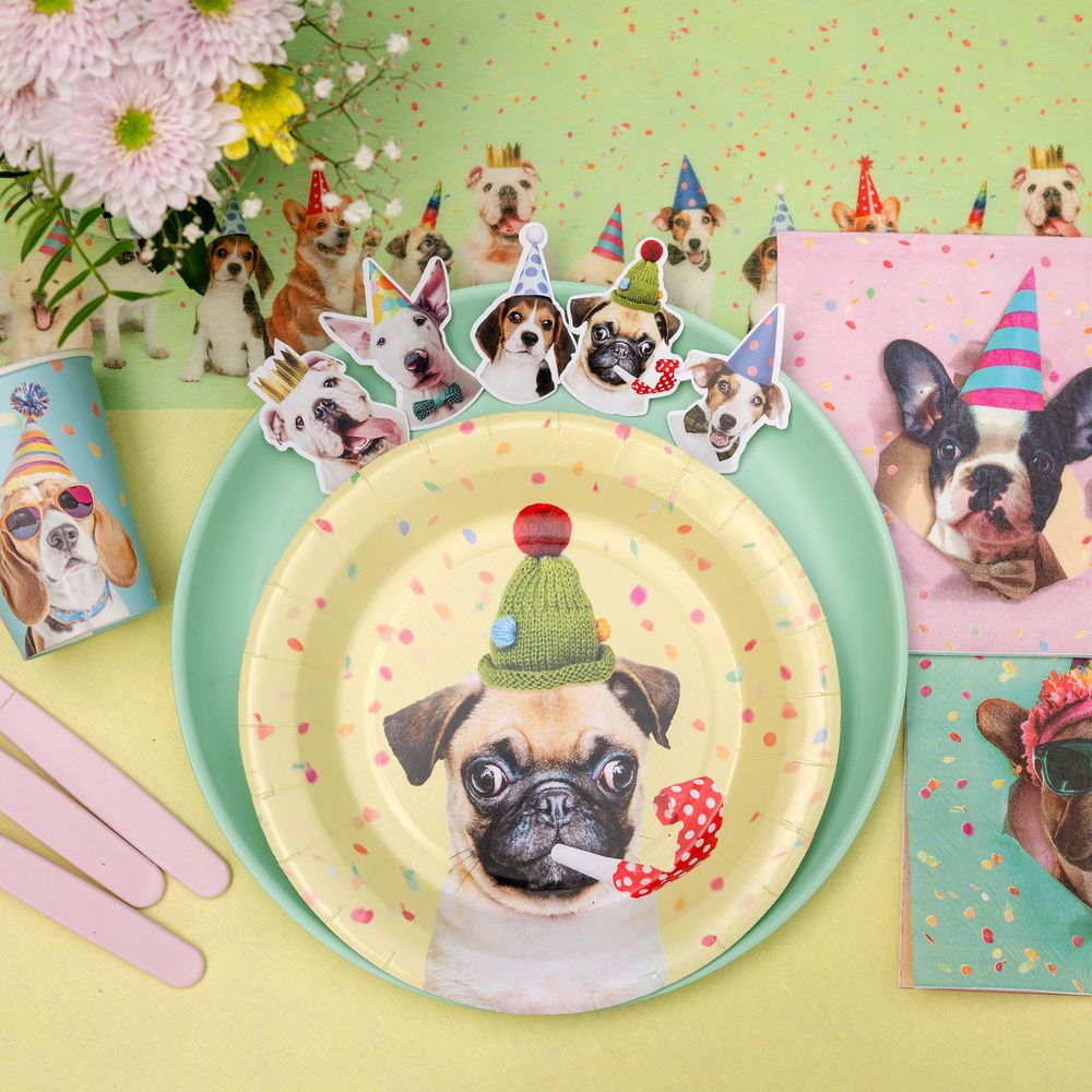 Papptallerkener Party Hund