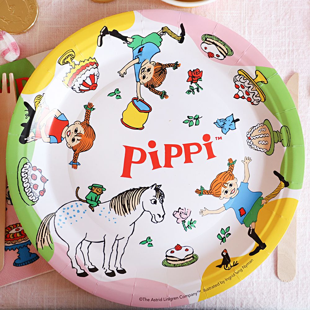 Papptallerkener Pippi Langstrømpe