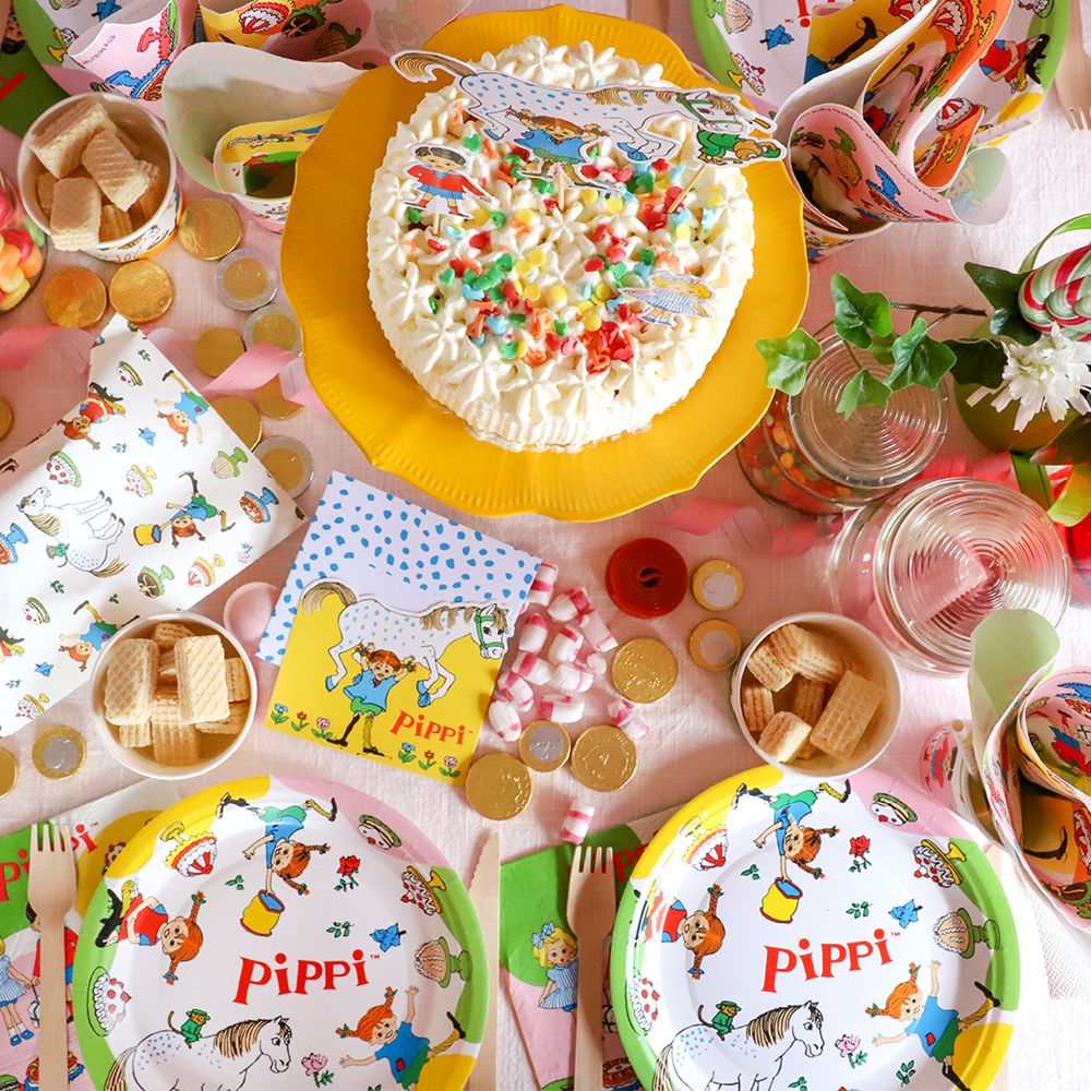 Papptallerkener Pippi Langstrømpe