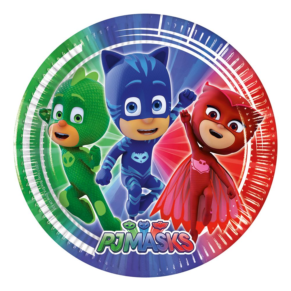 Papperstallrikar Pyjamashjältarna