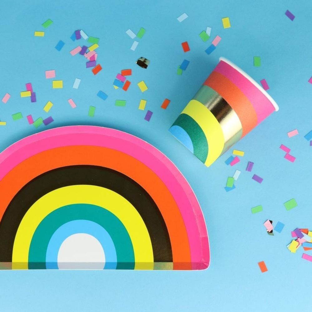 Rainbow Brights -pahvilautaset
