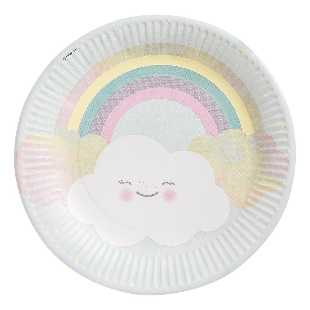 Paptallerkener Rainbow & Cloud