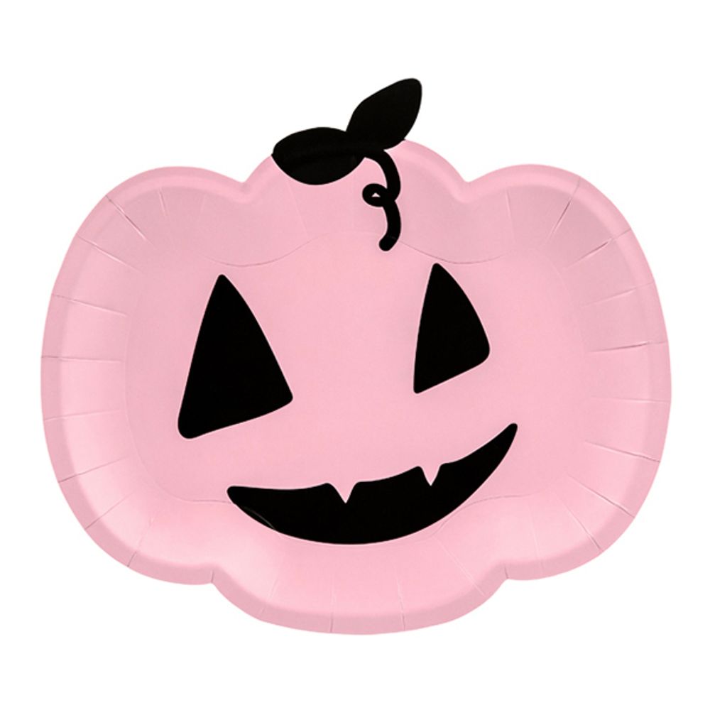Paptallerkener Lyserøde Græskar Halloween