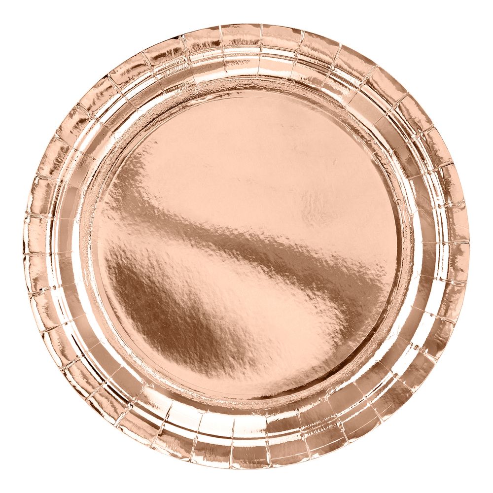 Paptallerkener Rosaguld Metallic
