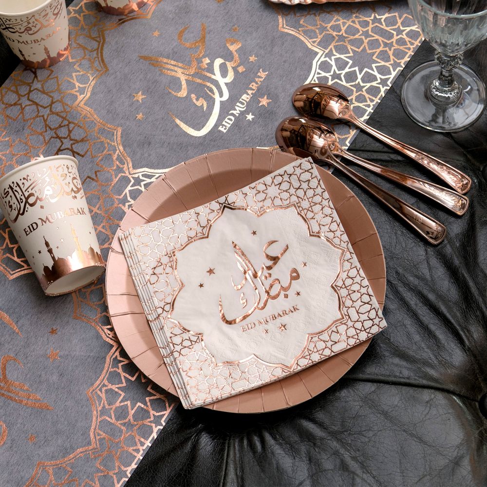 Paptallerkener Roséguld