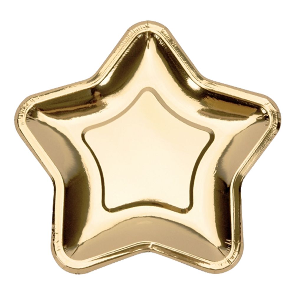 Pahvilautaset Tähti Kulta Metallic