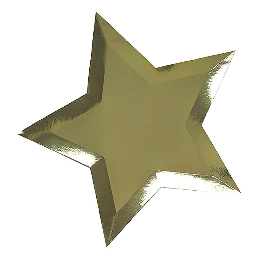 Pahvilautaset Tähdenmuotoiset Kulta Metallic