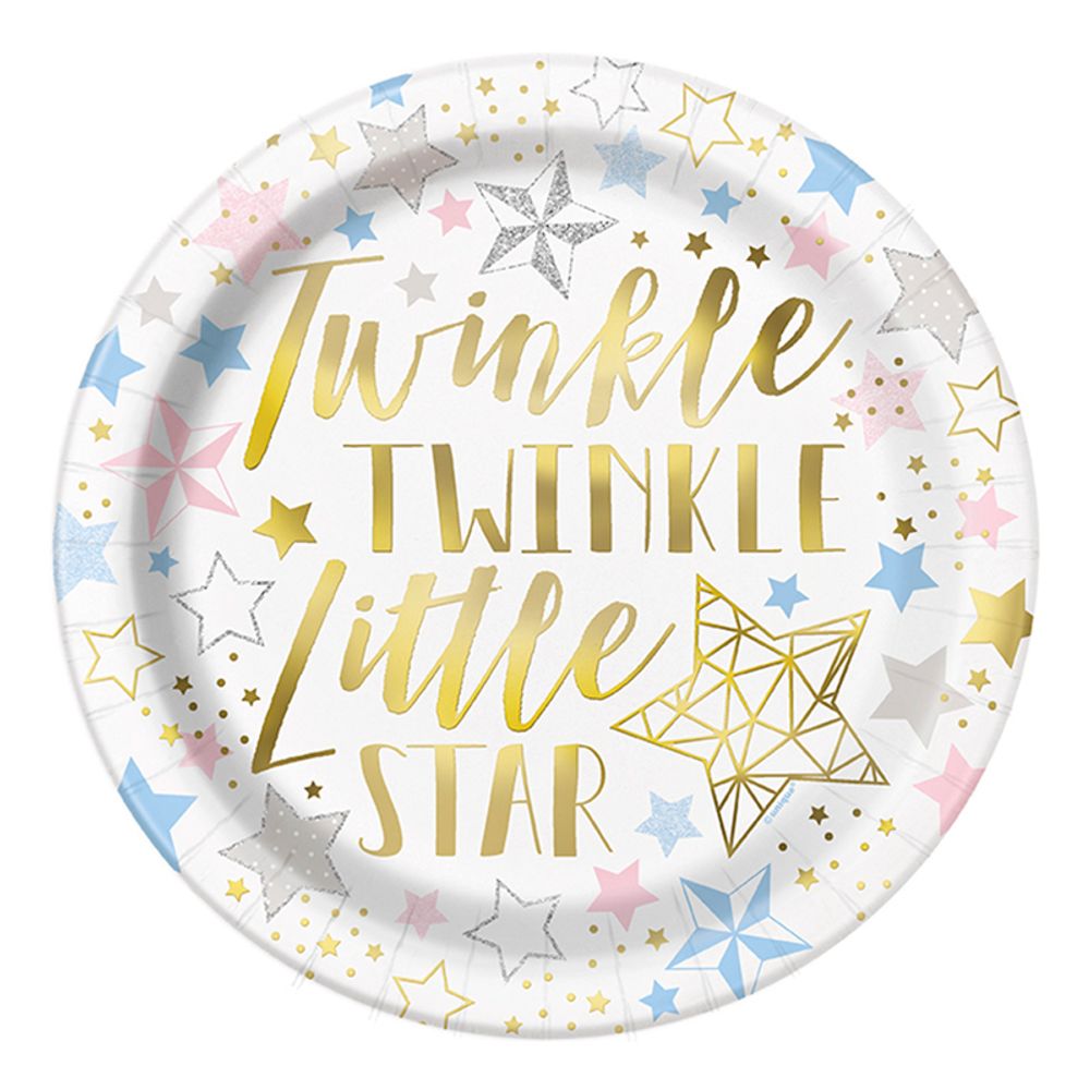 Papptallerkener Stjerner Twinkle