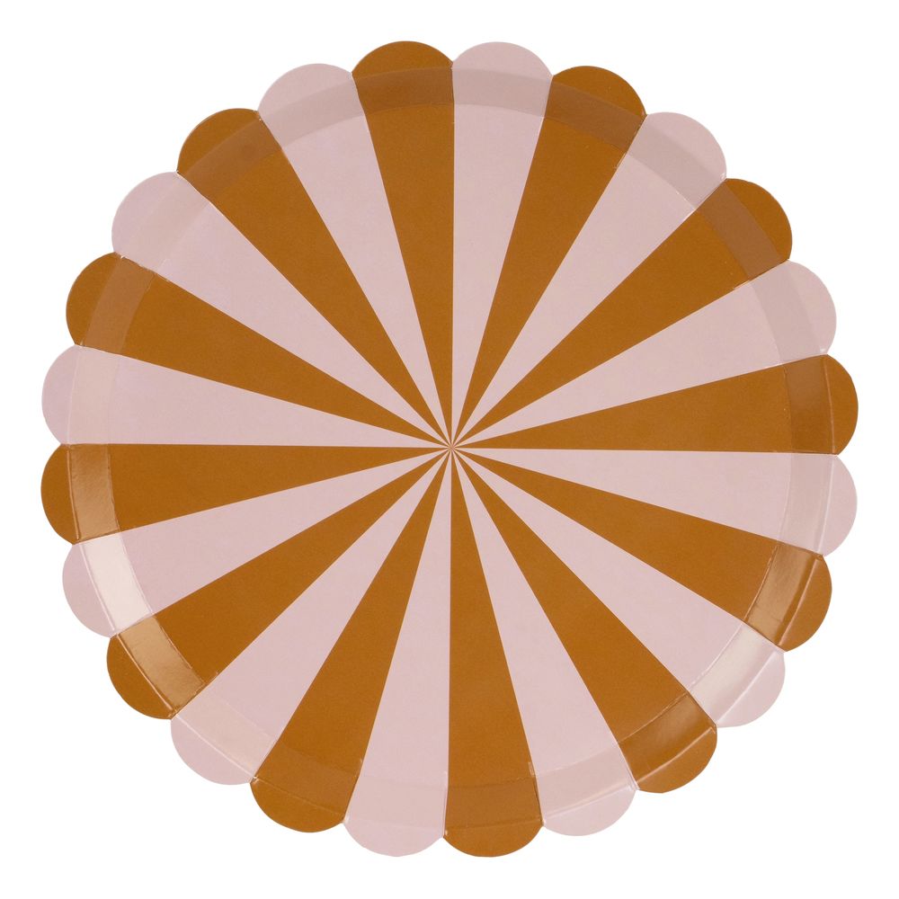 Papperstallrikar Stripes Mix