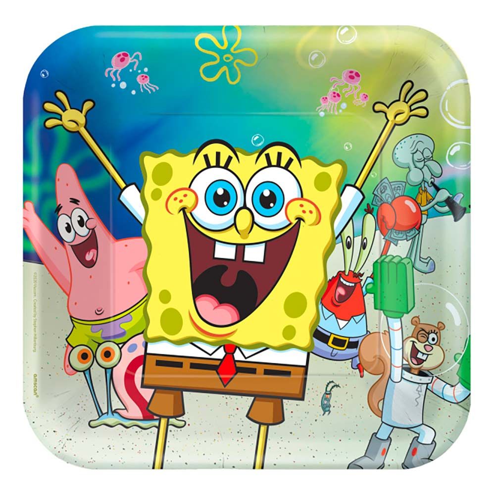 Paptallerkener SvampeBob Firkant