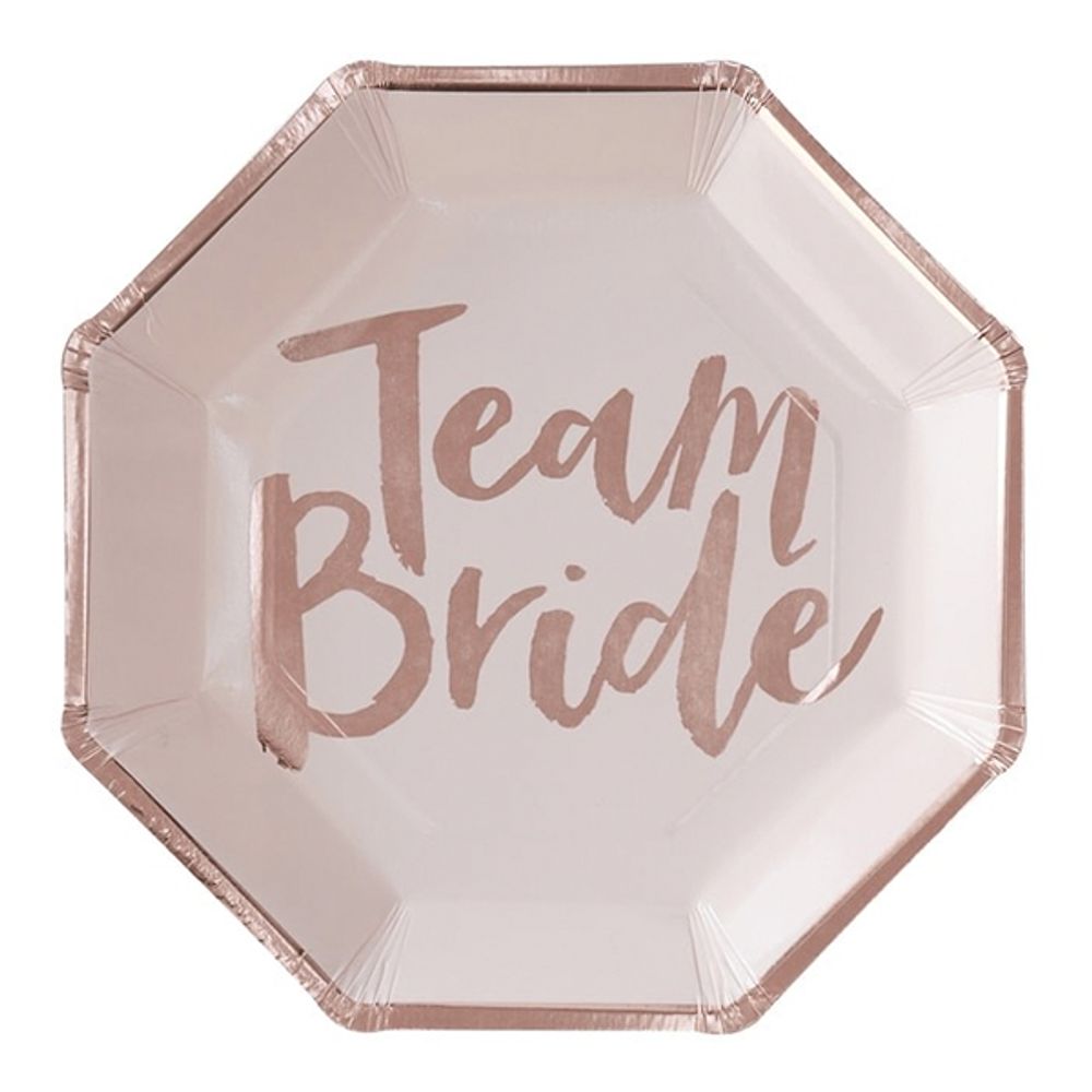 Papptallerkener Team Bride Oktogon