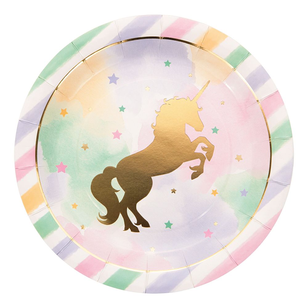 Papperstallrikar Unicorn Sparkle