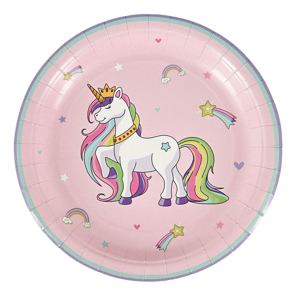 Papperstallrikar Unicorns & Rainbows