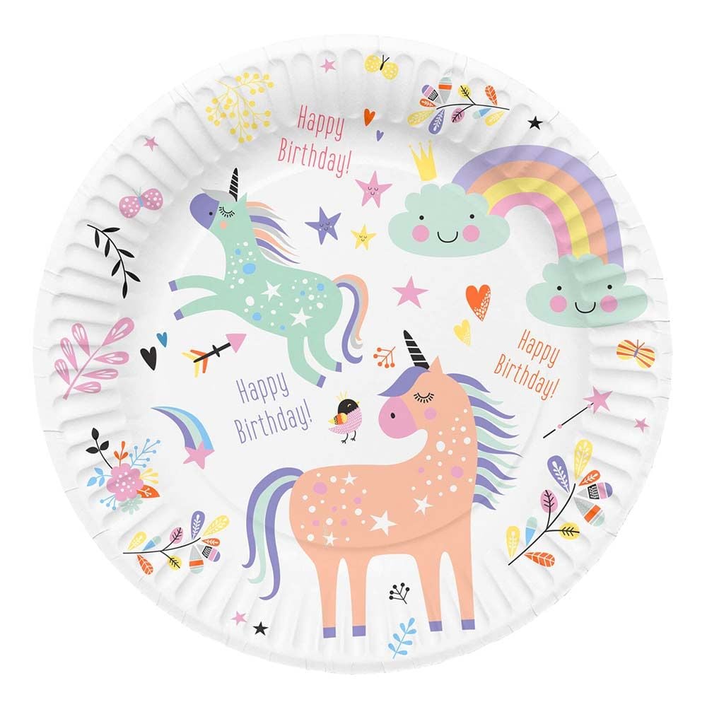 Papperstallrikar Unicorns & Rainbows