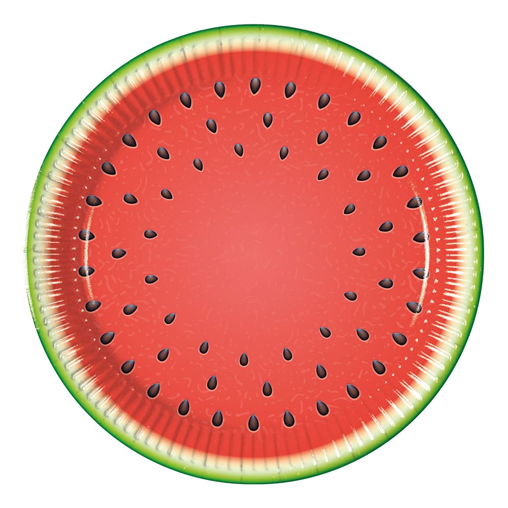 Papptallerkener Vannmelon