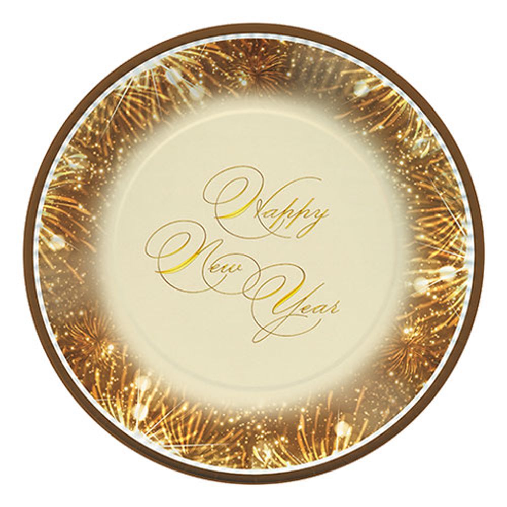 Papptallerkener Happy New Year