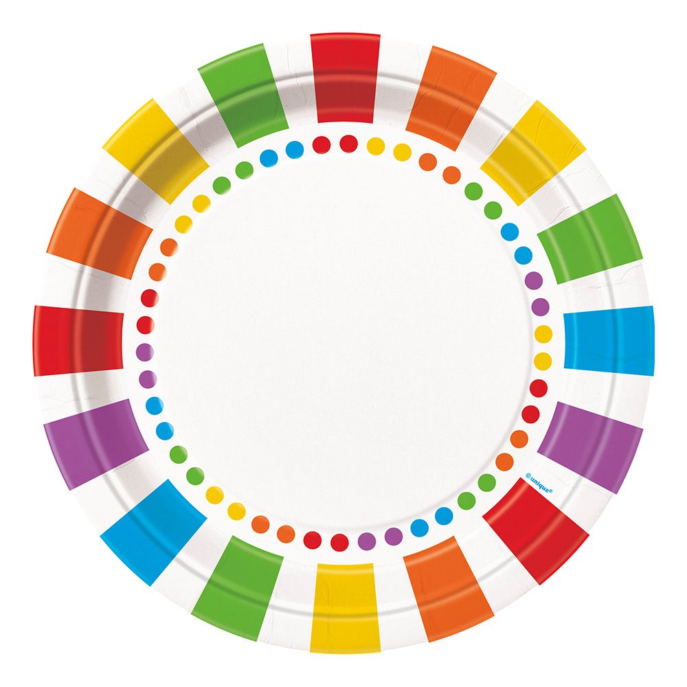 Papptallerkener Rainbow