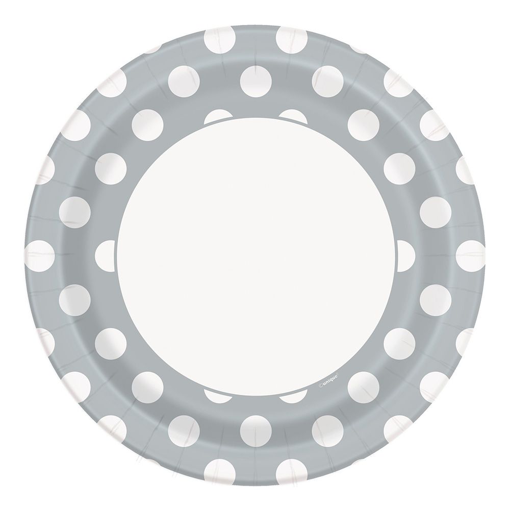 Papperstallrikar Silver Prickiga