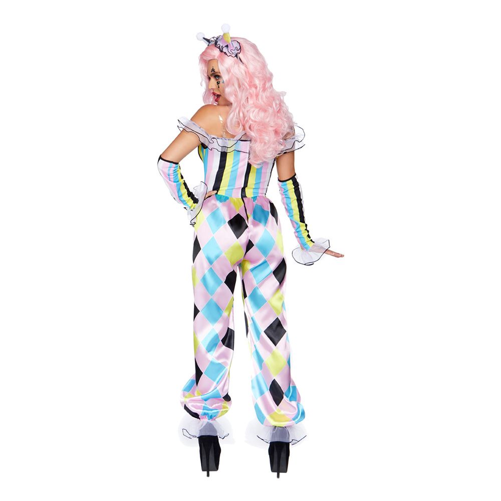 Parisisk Clown Dam Deluxe Maskeraddräkt