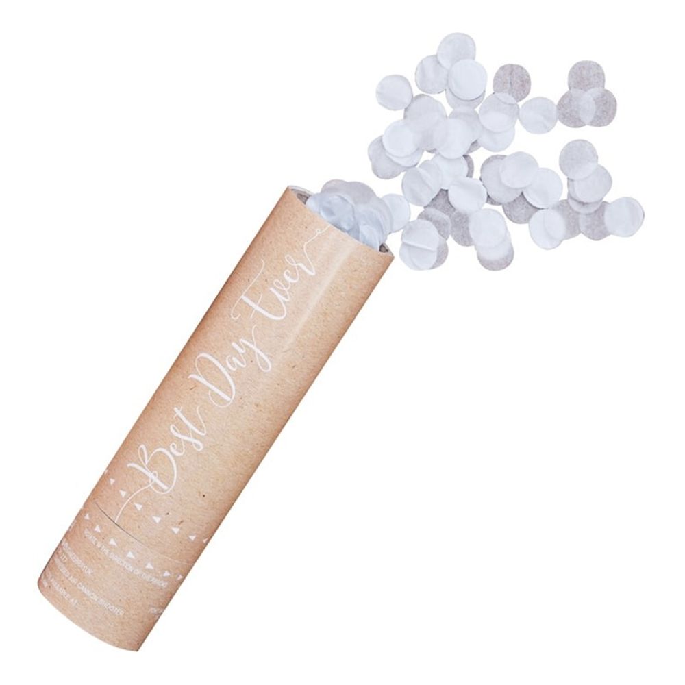 Party Popper Konfetti Hvit