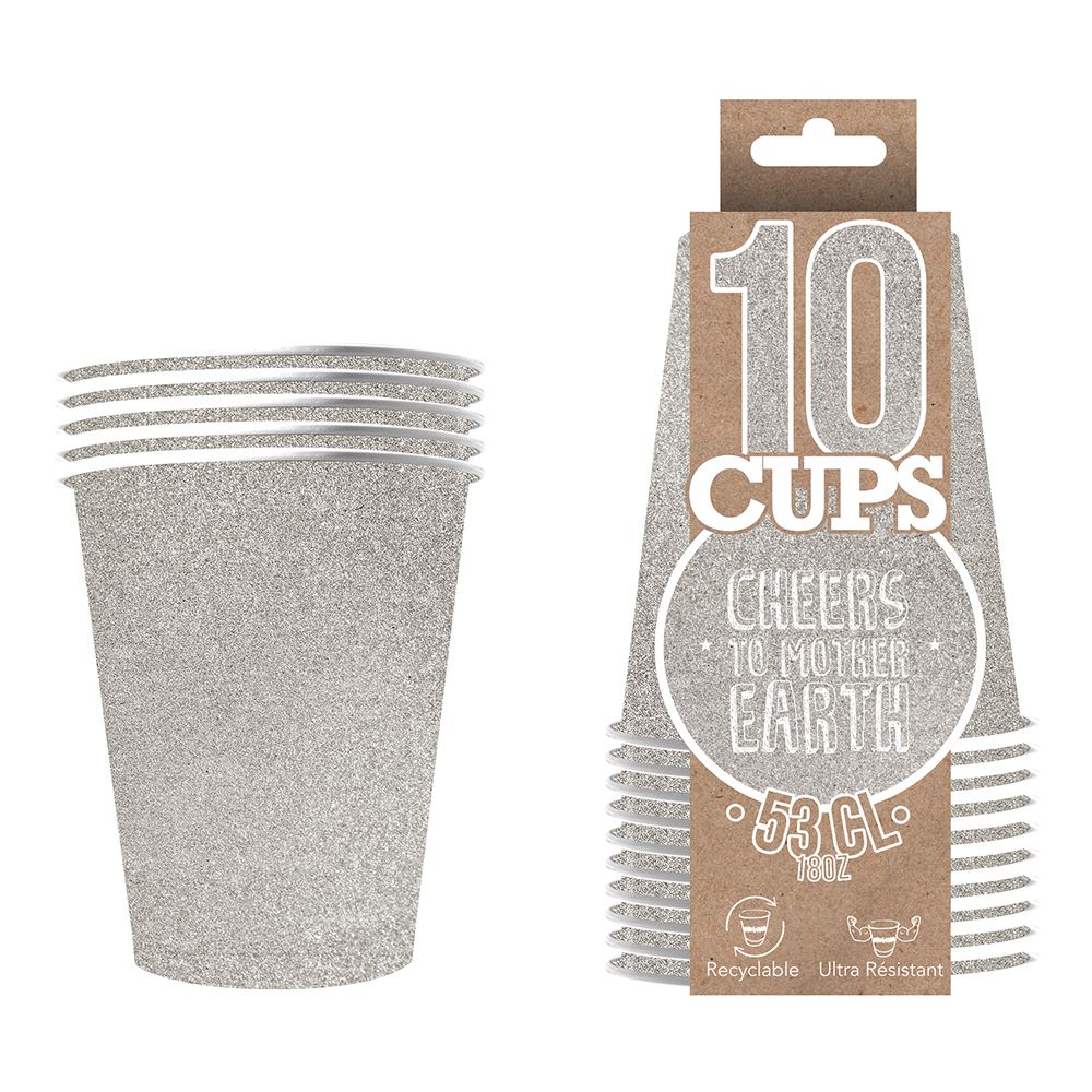 Party Cups Kimalle Hopea