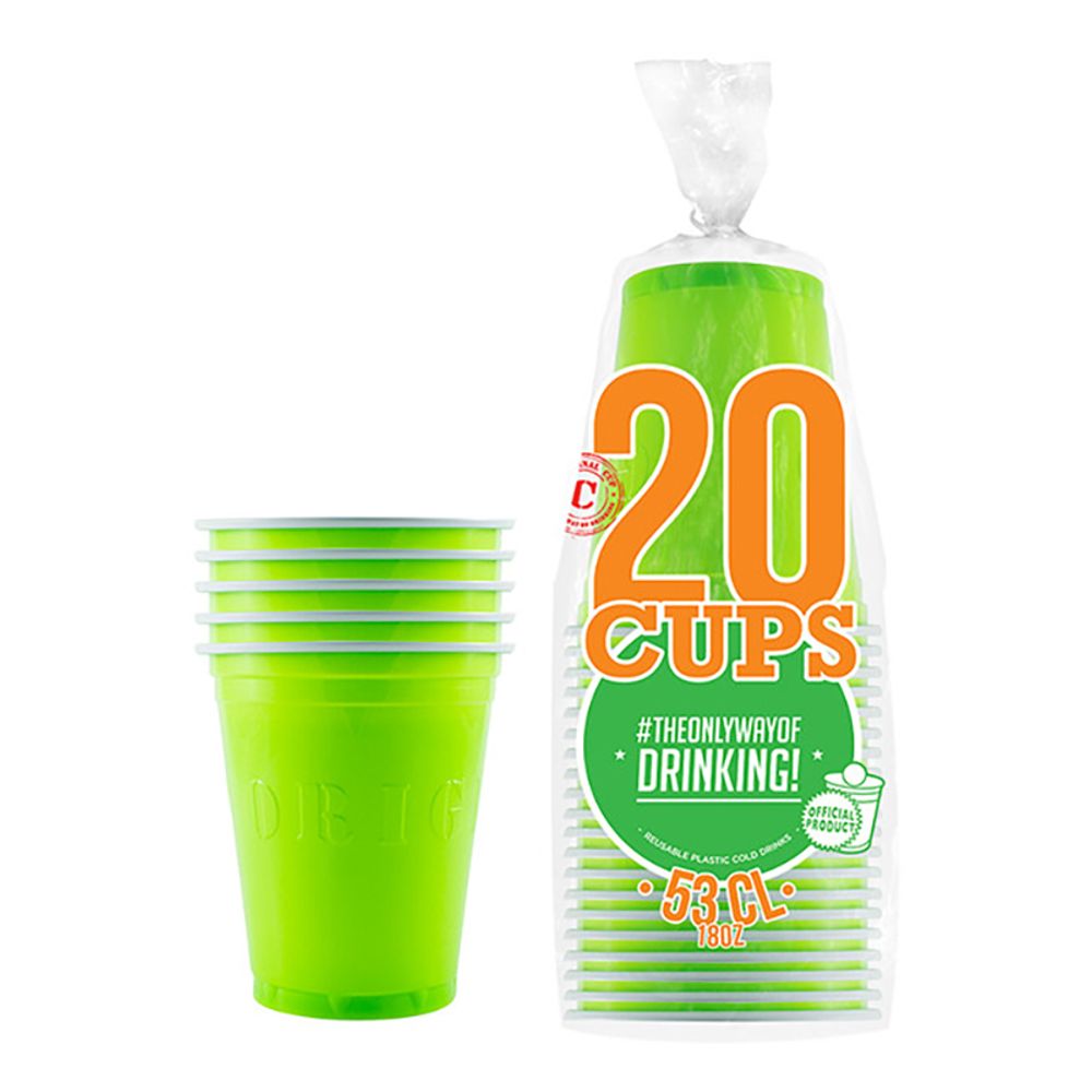 Partycups Neongrön
