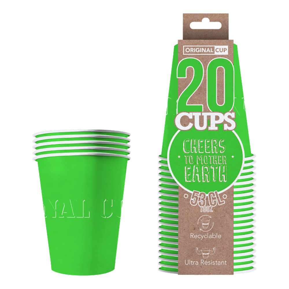 Party Cups Paperi Vihreä