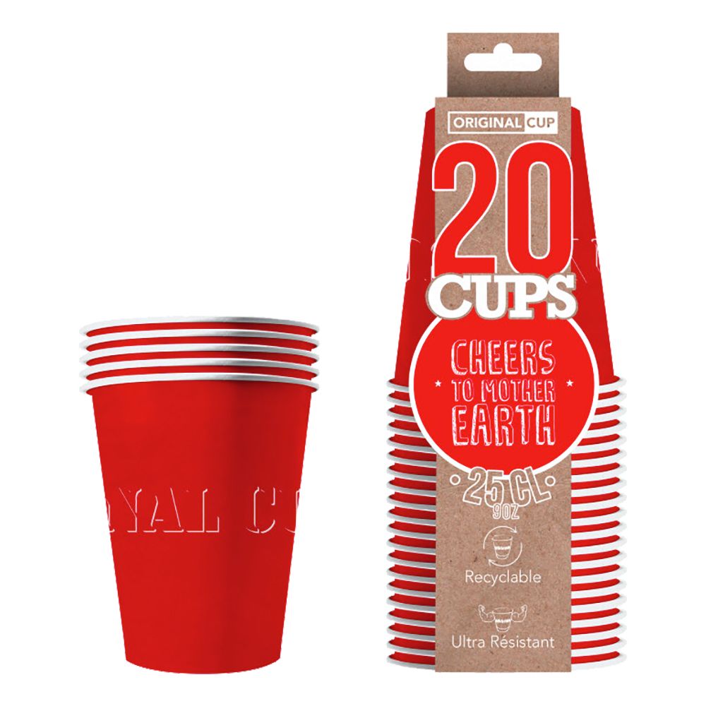 Party Cups Pahvia Punainen